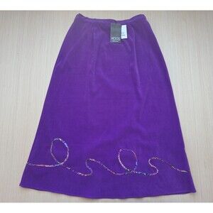 Koos Of Course! Artsy Purple Side Zip Fairy Whimsigoth Long Maxi Skirt Large NWT